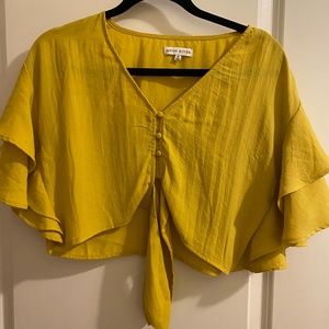 yellow crop top